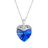 Серебряный кулон "Купидон (Sapphire AB)" с кристаллами Swarovski™